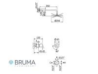 MEDIAS SISTEMA DE DUCHA EMPOTRADO X-ALPHA BRUMA